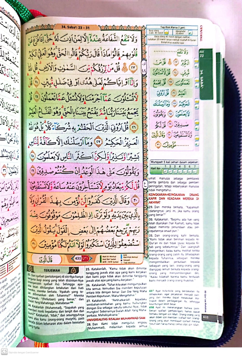 Product image Cordoba - Al Quran Cordoba Saku Al Hufaz Itqan A6 Jaket Resleting S Random