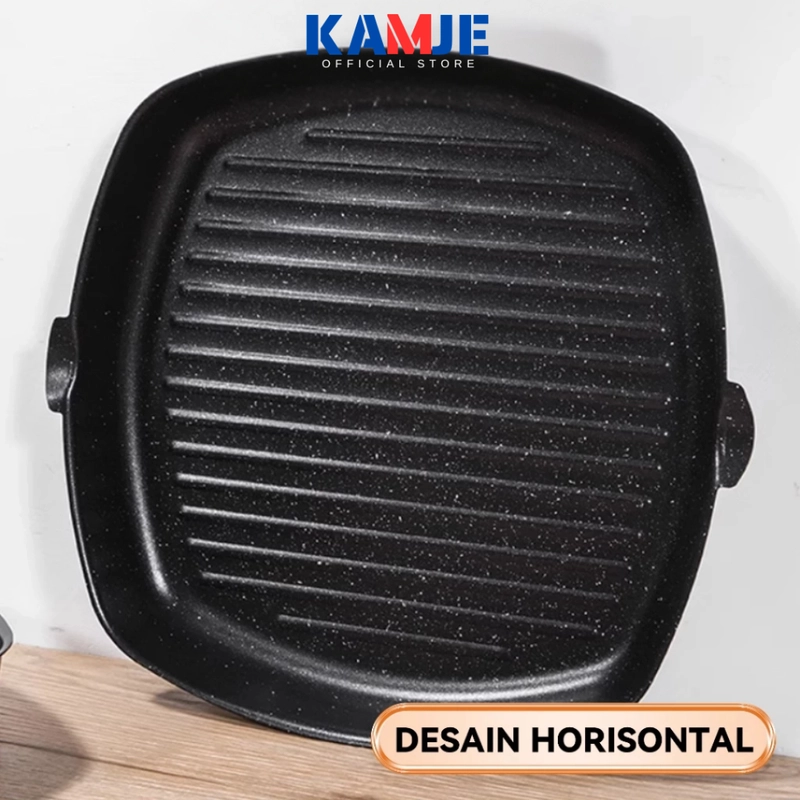 Product image KAMJE Grill Pan Panggangan Panci Wajan Anti Lengket Teflon Panggang Pemanggang BBQ Serbaguna KMJ060 all variant all variant
