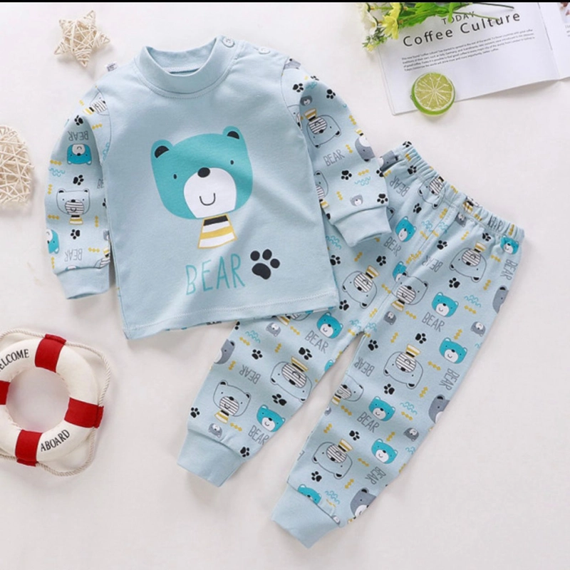 Product image Neira - Setelan Piyama Baju Tidur Anak Katun C63 110 Tosca