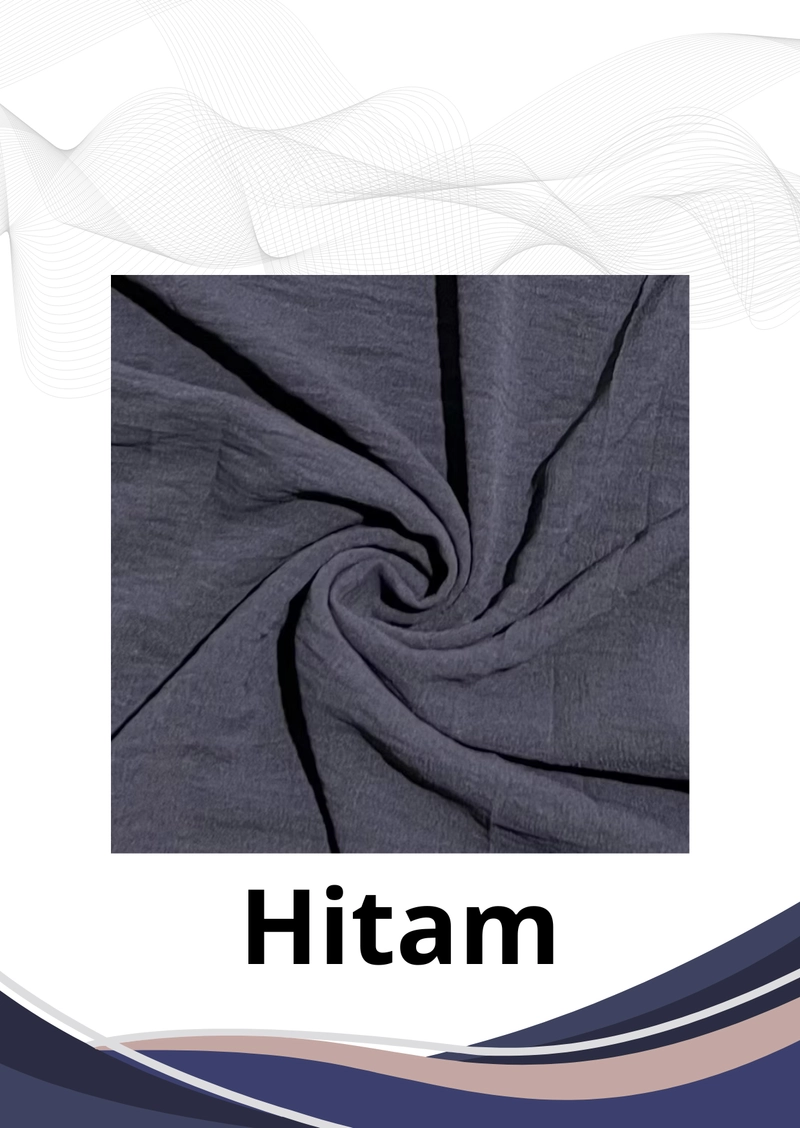 Product image Kaos San - New Tunik abaya Malay crinkle Allsize by kaossan Allsize Hitam