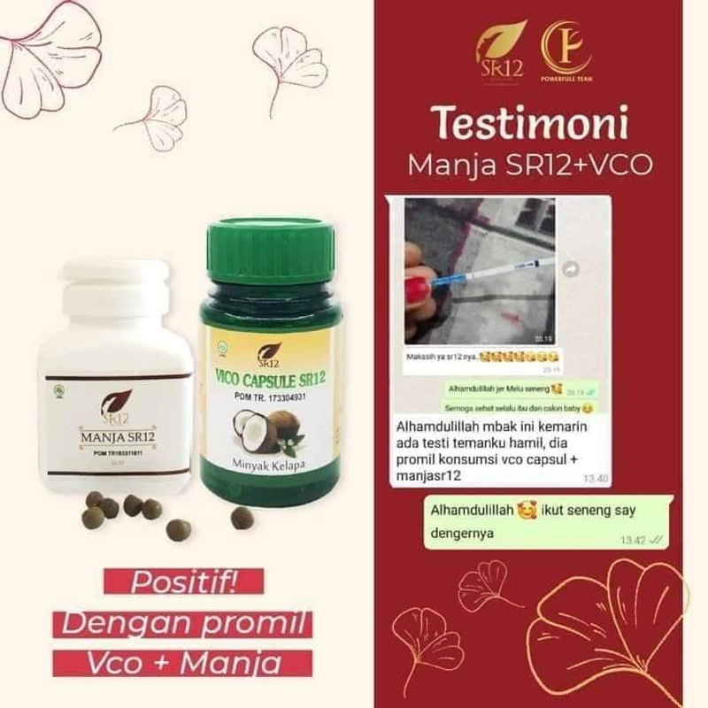 Product image SR12 Paket Promil Manjakani Dan VCO 60 Kapsul&100 Kapsul ManjaKapsulVCOKapsul