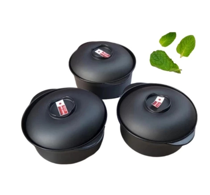 Product image UNIQSO STORE - MANGKOK TUTUP RAMEN Mangkok Plastik Hitam Dengan Tutup / Mangkok Clio Plastics 1 PCS HITAM