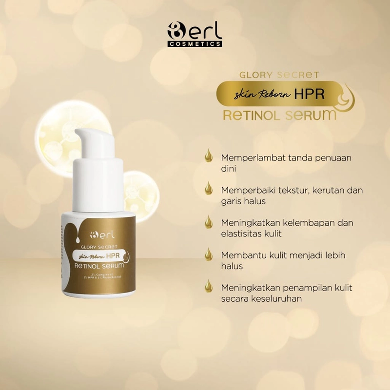 Product image B erl Cosmetics Bogor - Berl Cosmetics - Glory Secret Skin Reborn HPR Retinol Serum 20 ml Serum
