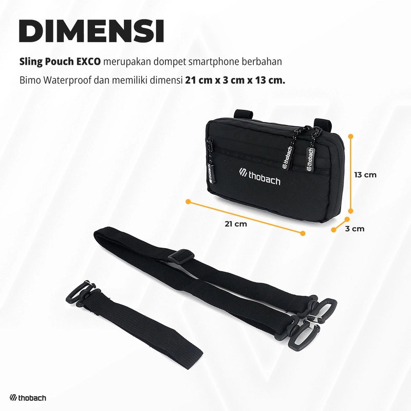 Product image Thobach official - THOBACH Sling Pouch / Sling Phone Anti Air Waterproof EXCO 250 gr Black