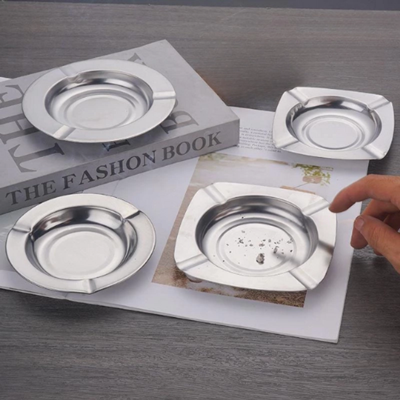 Product image KAHASIL - Asbak Rokok Stainless Alumunium KMJ269 BULAT