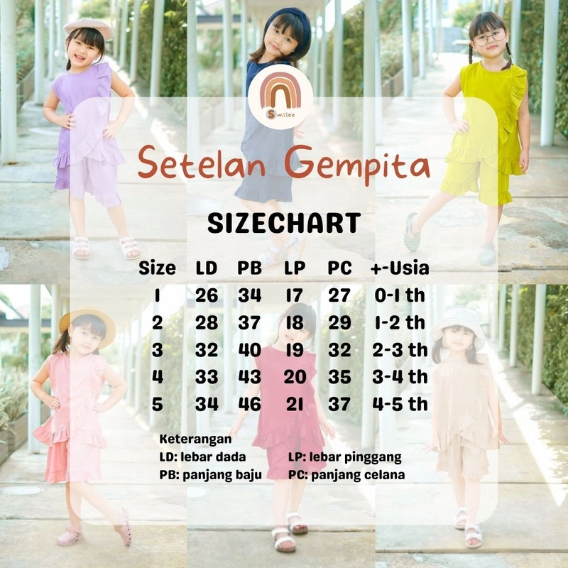 Product image Smilee - Gempita Setelan Anak 1 Dustypink