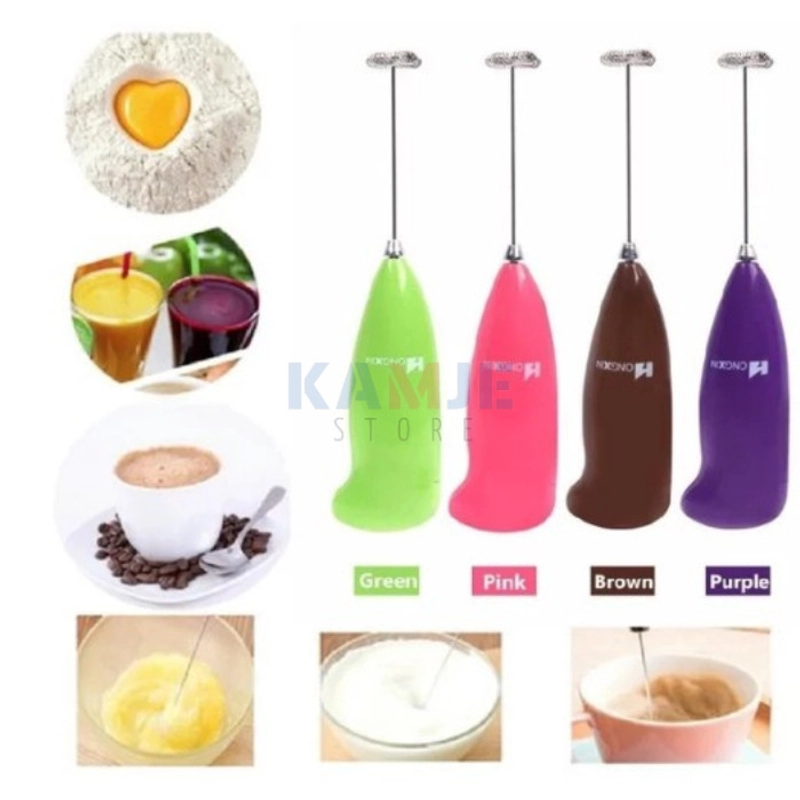 Product image KAMJE Hand Mixer Mini Pengocok Telur Pengaduk Kopi Elektrik Milk Frother KMJ026 KMJ026 RANDOM