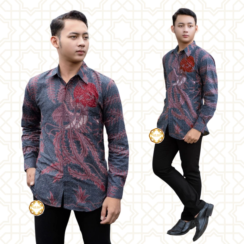 Product image New Arrival Kemeja Batik Slimfit Premium Kualitas Butik M Blue Navy