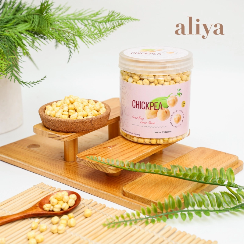 Product image Aliya - CHICKPEA Snack Makanan Ringan Kacang Arab Panggang Renyah 125gr