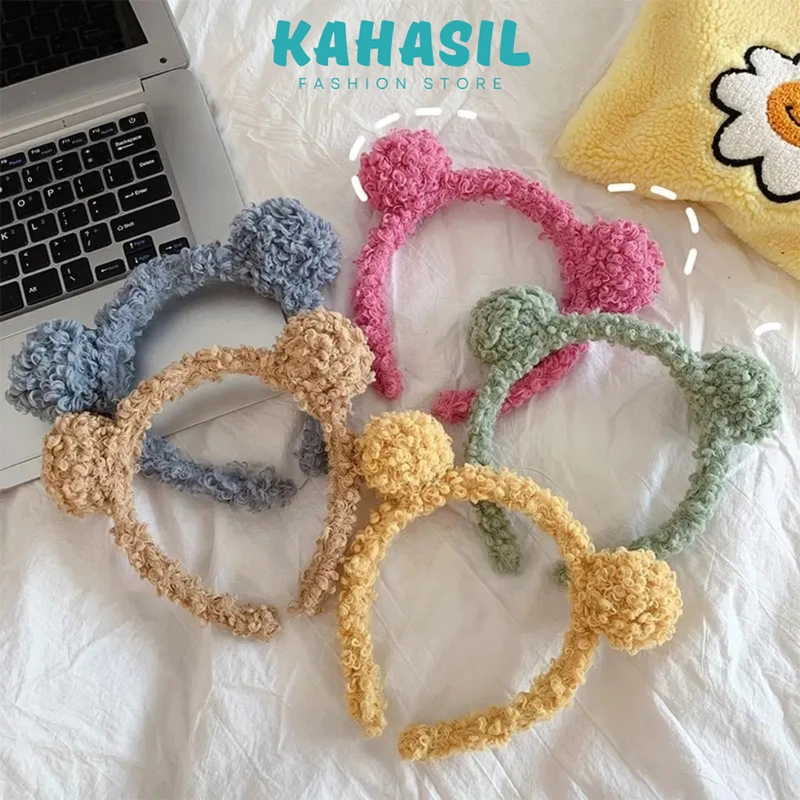 Product image KAHASIL - Bando Bandana Headband Aksesoris Rambut Bulu Lembut KMJ256 all variant COKELAT TUA