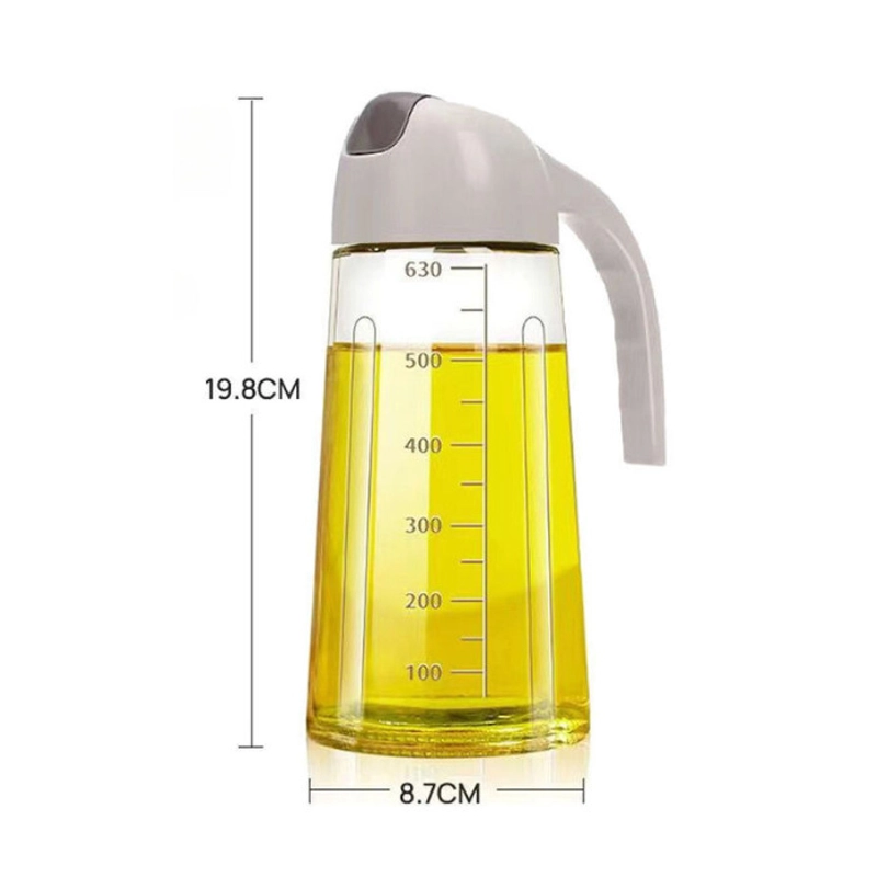 Product image KAMJE Botol Kaca Wadah Tempat Minyak Goreng Sayur 630ml KMJ016 KMJ016 RANDOM