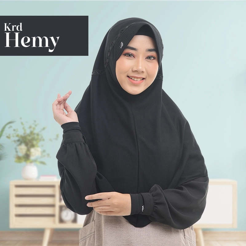 Product image Rabbani - Kerudung Sekolah Instan Hemy M Black