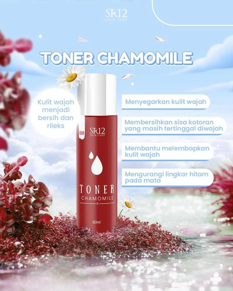 Product image Toner Chamomille SR12 Toner Mencerahkan Mengatasi Mata Panda Melembabkan Kulit Wajah 60 ml Chamomille