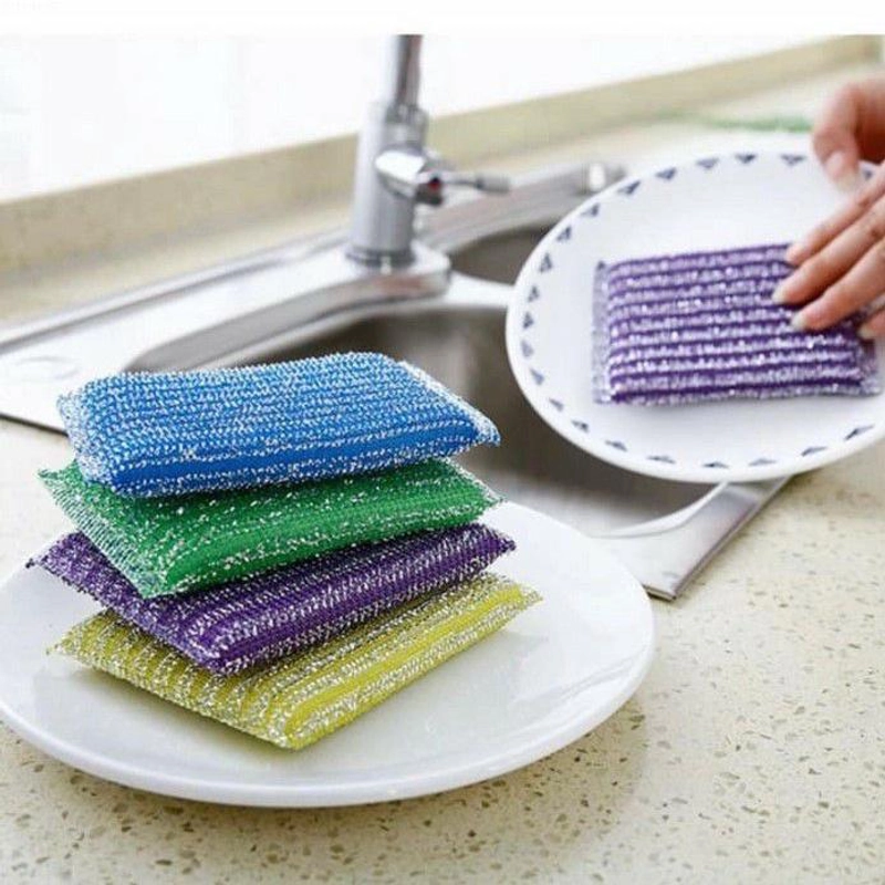 Product image Rumahkita - Spons cuci Piring warna warni 4in1 Random