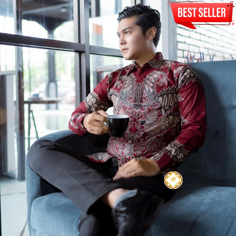 Product image Kemeja Batik Exclusive Best Seller Halus Tebal dan Tidak Luntur - Kode KB M A