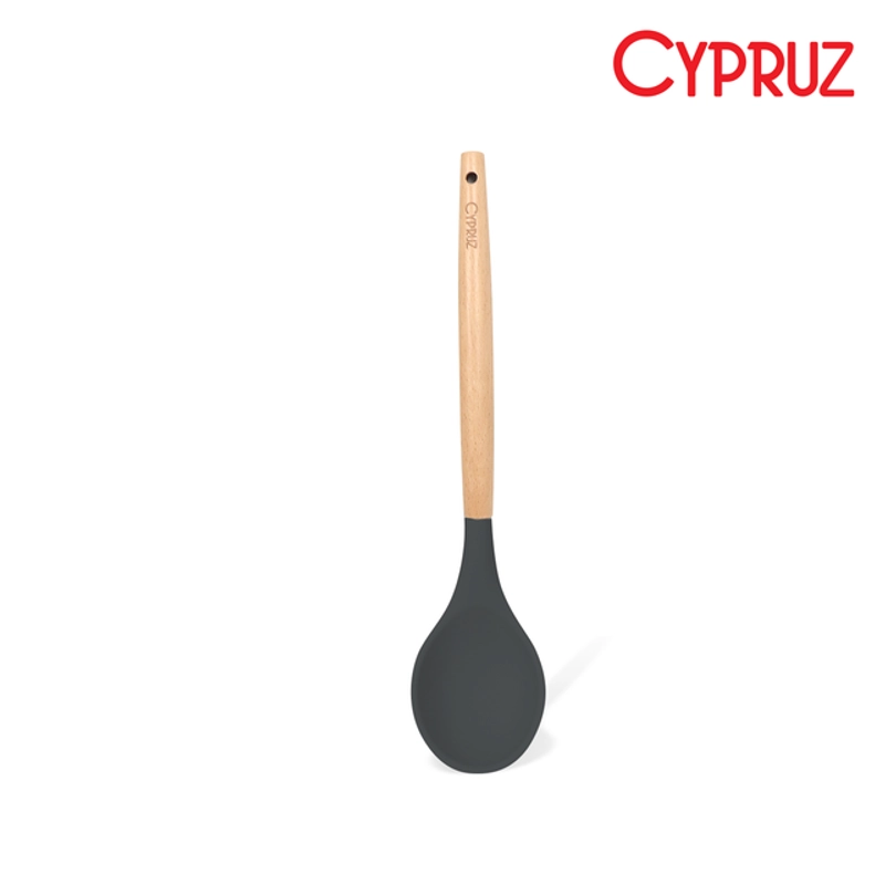 Product image Cypruz Utensil Gg Kayu Kepala Silicone Sendok Serving Bulat ABU2 1296X1 AM0933AU AM-0933-AU Grey