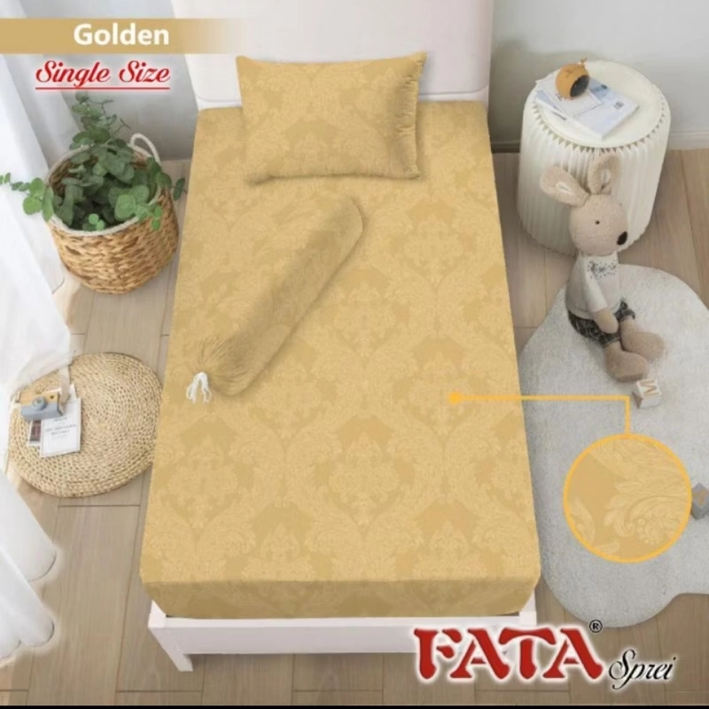 Product image Dylan 19 - Sprei Fata Jaguard Golden (Golden, 120x200x20cm, Pcs)
