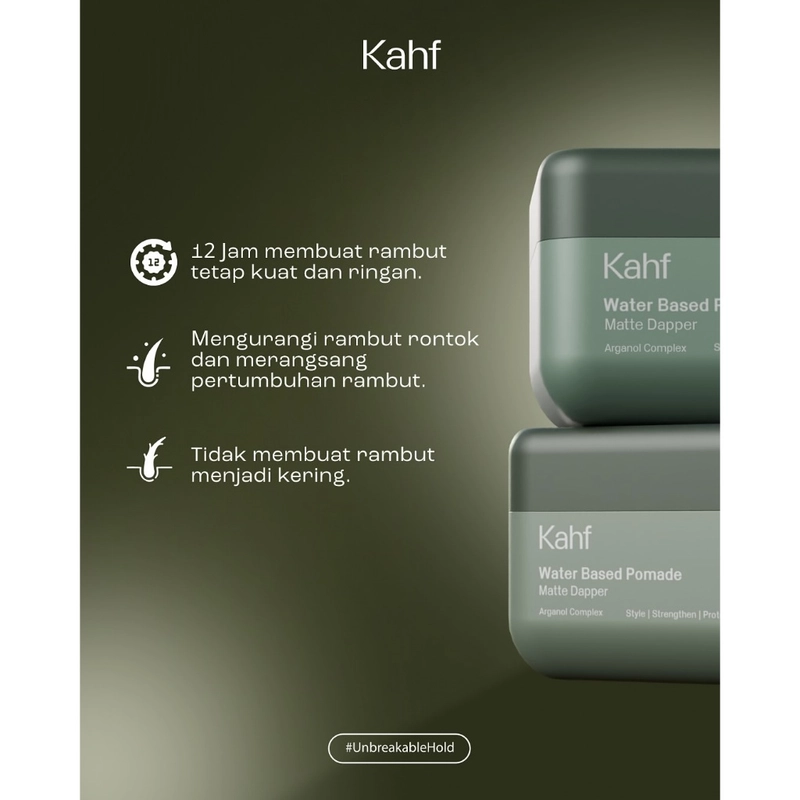 Product image SUPLAI SHOP - SUPLAI SHOP - Pomade Krim Rambut Tipis Rapi Kahf 70 g Matte Dapper