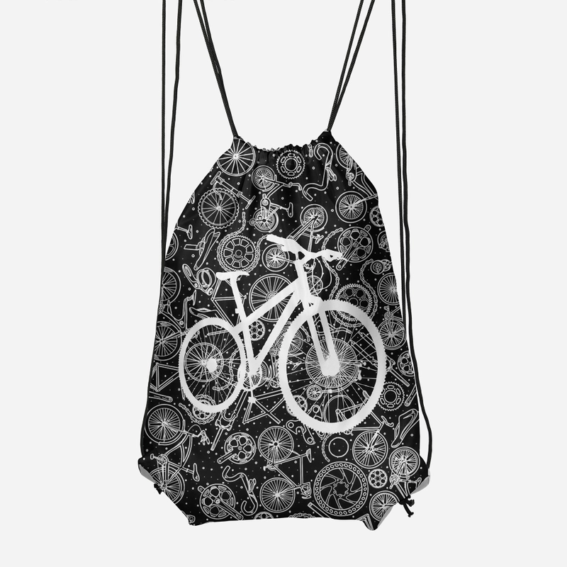 Product image Dewani - Dewani Stringbag Full Print ST-SPD02 Tas Serut Seri Sepeda 34x45 hitam