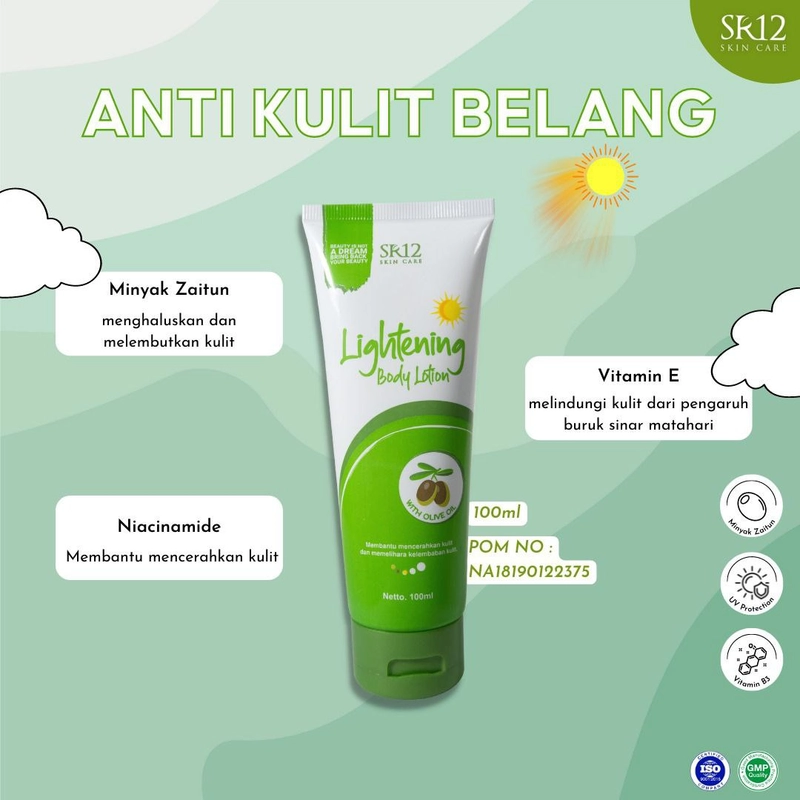 Product image SR12 Lightening Body Lotion SPF 30 PA++ Mencegah Kulit Belang 50 ml Lightening