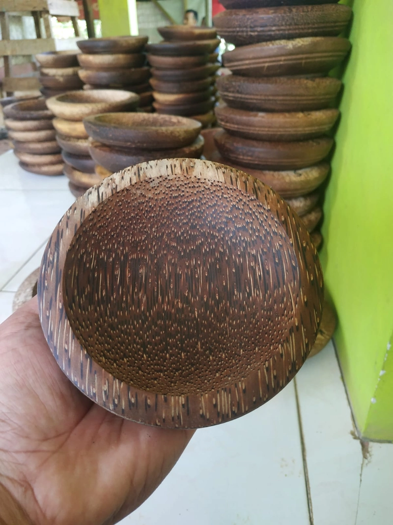 Product image Raqilla - Cobek Kayu Aren + Uleg Kayu Aren cowet kayu aren Ukuran Cowet Ukuran 16 cm
