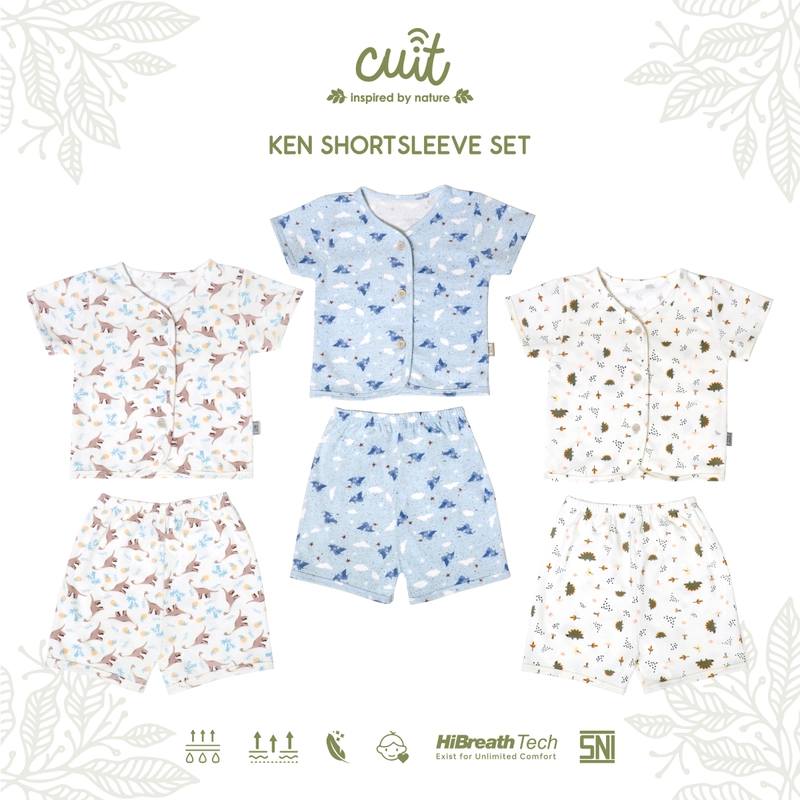Product image Kintakun Baby - KINTAKUN BABY X CUIT Ken Setelan Anak Bayi 0 - 2 Tahun Kaos Tangan Pendek Motif Karakter 4 NB (0-3 Bulan) Bronto Brown