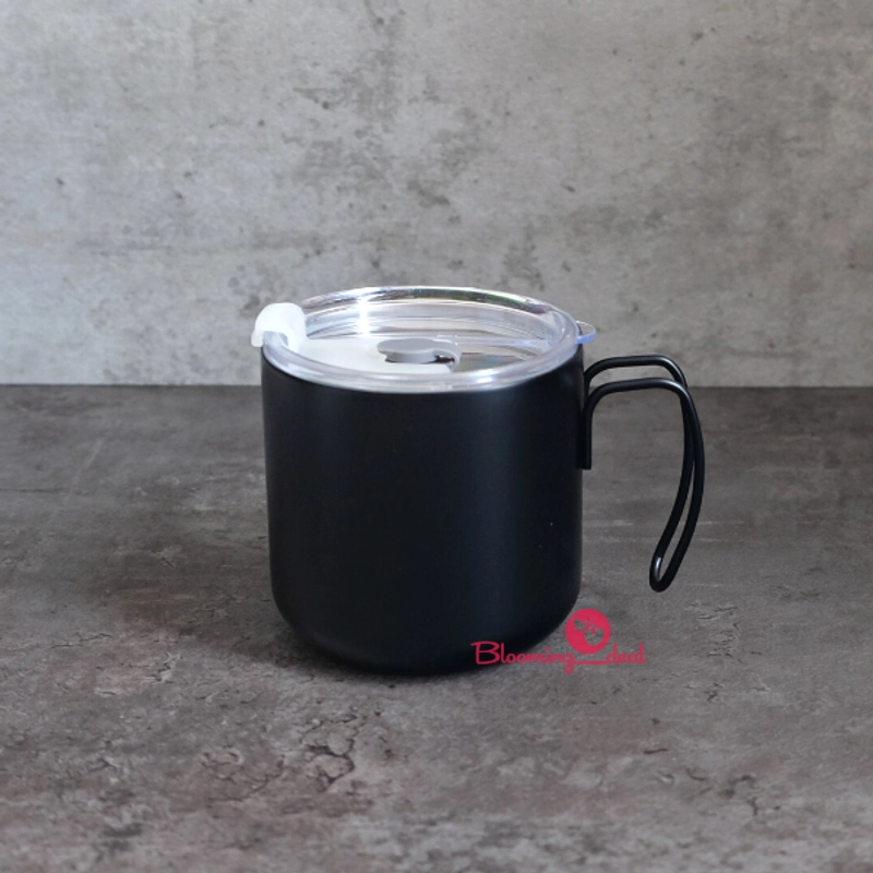 Product image Blooming_Deal - Tumbler Coffee Mug Coffee Tea Cup Stainless Steel 400ml HN103 HITAM