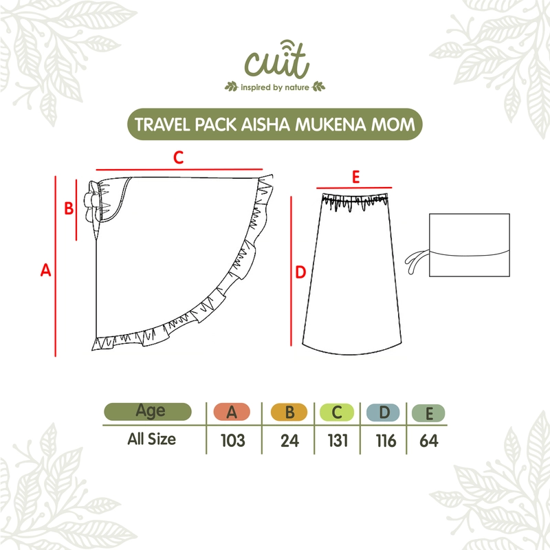 Product image Kintakun Baby - [RAYA SERIES] KINTAKUN BABY X CUIT Aisha Mukena Motif Travel Pack Mom Kids Ibu dan Anak Kids Creamy Daisy