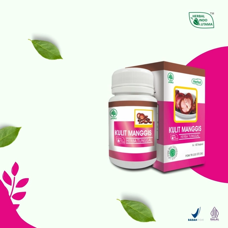 Product image Herbal Indo Utama - Kapsul Kulit Manggis Rahasia Kulit Cantik Sehat Mengatasi Jerawat Dari Dalam 60 Kapsul Kapsul Serbuk