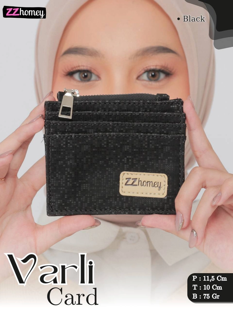 Product image Fashopid - ZZHOMEY DOMPET KARTU WANITA VARLI CARD WALLET WARNA BLACK
