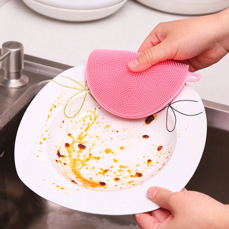 Product image KAMJE Spon Spons Sponge Cuci Piring Silikon Silicone Busa Pembersih Serbaguna KMJ074 KMJ074 RANDOM