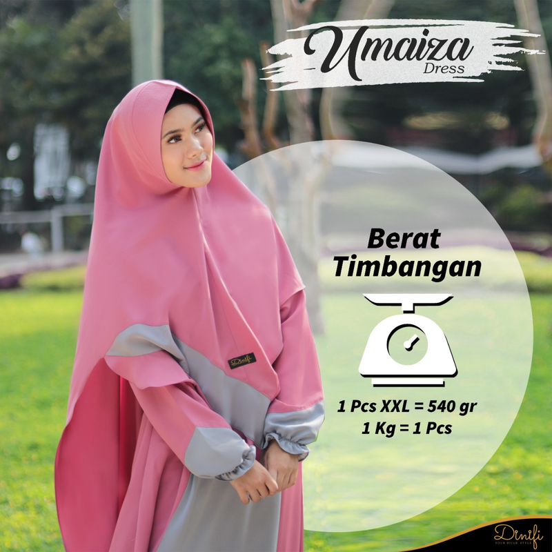 Product image Dress dewasa cantik umaiza by Mouza L DUSTY PINK