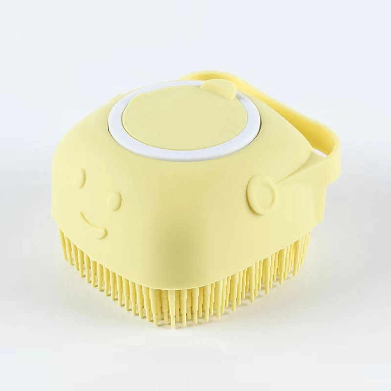 Product image KAMJE Spons Sponge Badan Sikat Mandi Silikon Lembut Shower Brush Dengan Dispenser Tempat Refil Sabun KMJ132 KUNING