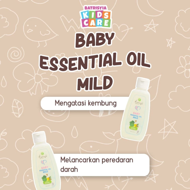Product image Batrisyia - Baby Essential Oil Mild - Minyak Telon Batrisyia 60ml Putih
