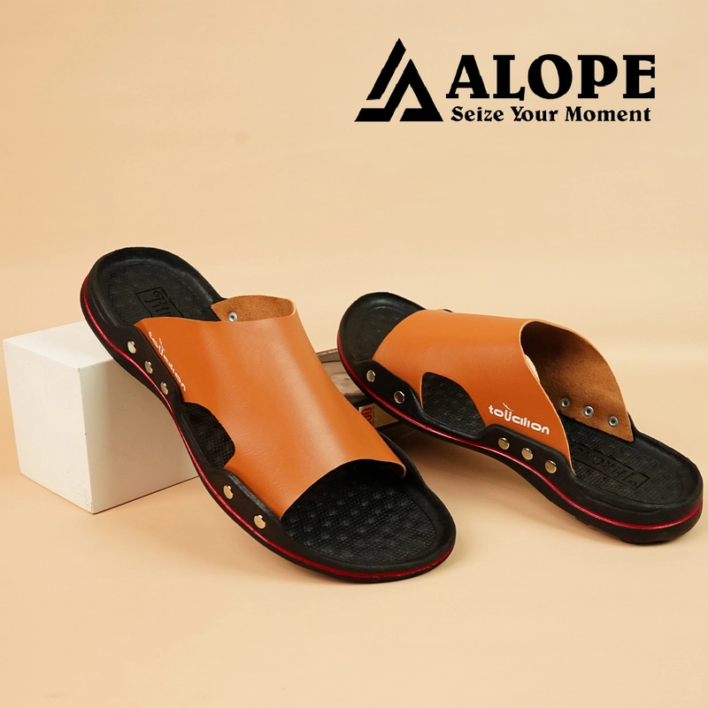 Product image ALOPE OFFICIAL - ALOPE - SANDAL MARVIN SANDAL PRIA BAHAN TEBAL CASUAL NYAMAN 39 coklat