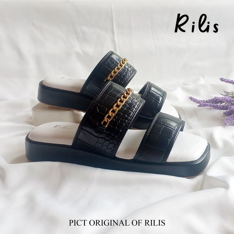 Product image Rilis - Sandal Wanita Luisa Platfoam (Rilis 36) 37 Hitam-putih