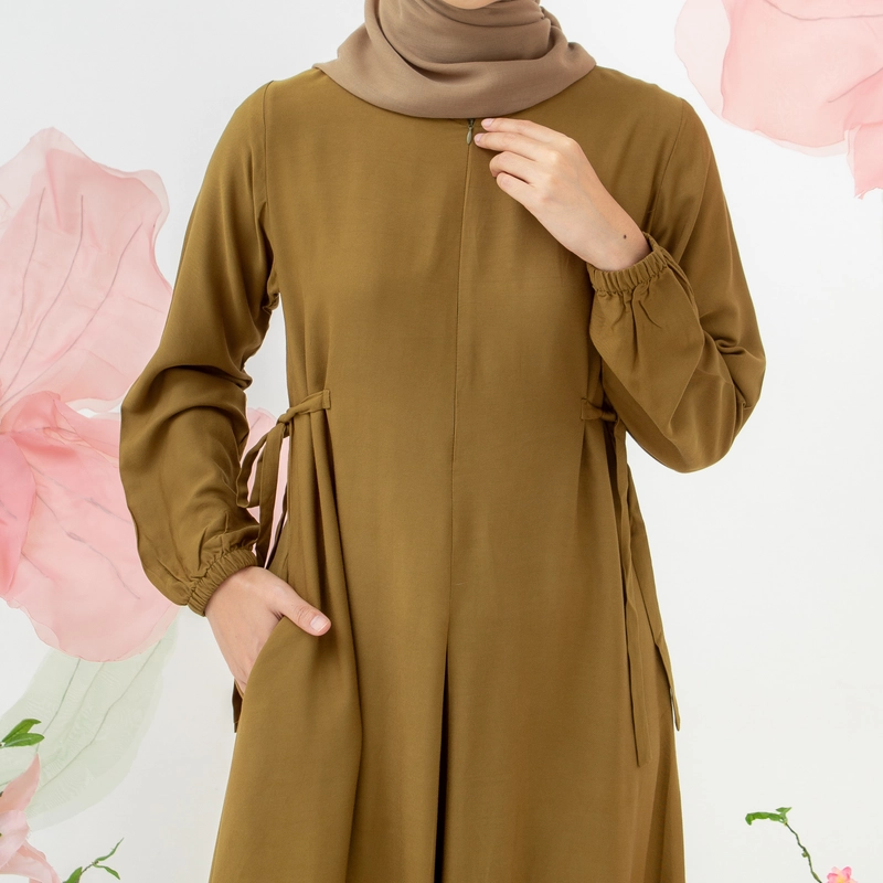 Product image Lusianasae - Lusianasae - Edelweiss dress warna Olive bahan Rayon twill premium S OLIVE