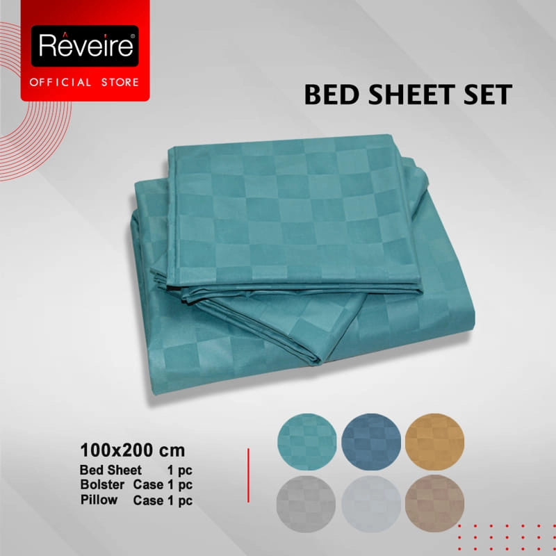 Product image THE LUXE - Sprei The Luxe Bed Sheet Set Microfeel Reveire-Tosca 90*200 Hijau