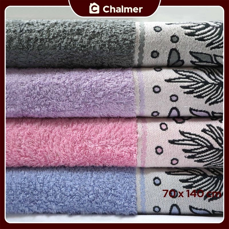 Product image Chalmer - Handuk Mandi Chalmer 70 x 140 cm Motif Dragonfly Handuk Mandi Dewasa Premium 70x140 cm Grey