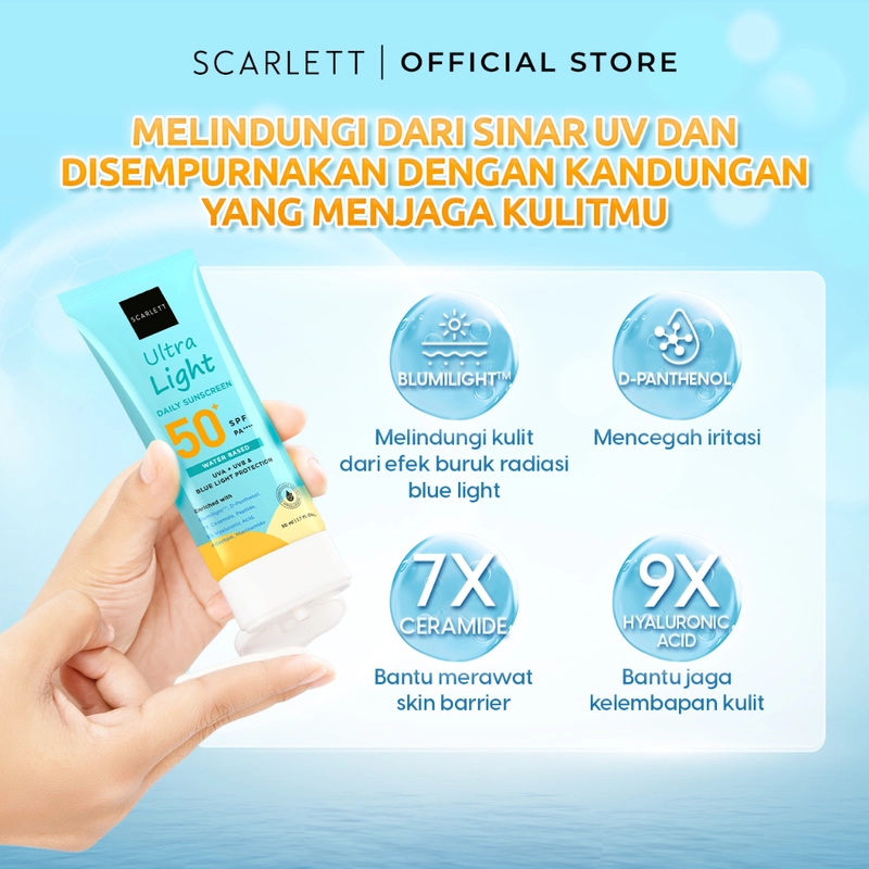 Product image Scarlett Whitening - Ultra Light Daily Sunscreen SPF 50+ PA++++ 50ml Daily Sunscreen