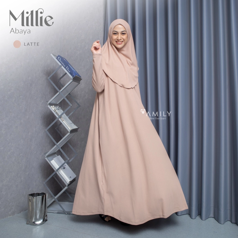 Product image AMILY HIJAB - Amily Hijab - Millie Abaya Jumbo Latte