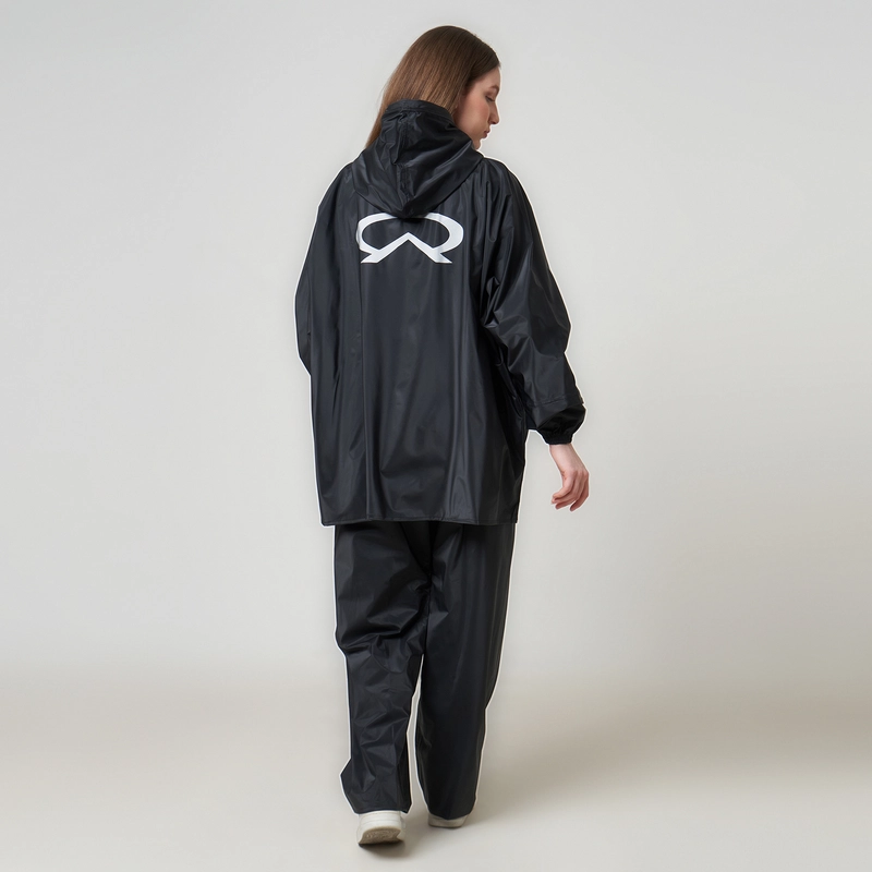 Product image Coverain - Coverain Jas Hujan Hoodie Premium Tebal Elastis Standar Hitam