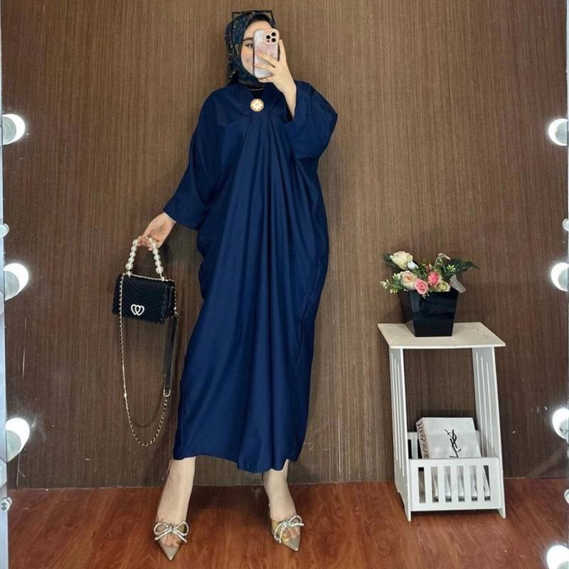 Product image Rambe Batik Indonesia - Couple Kaftan Best Seller Premium Quality Bahan Shakila Bisa Beli Pisah Koko Cowok Allsize Navy