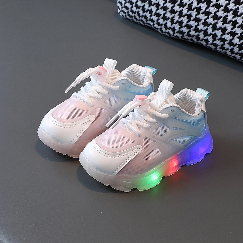 Product image Meonky Official - Sepatu Sneakers Anak Perempuan LED Bisa Menyala Sekolah Berlibur Ringan Dipakai Q - 13 22 Putih