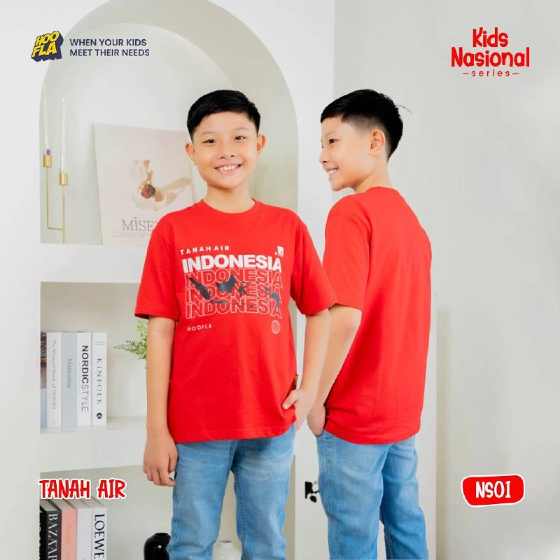 Product image Hoofla - Hoofla- Kids Nasional Series Anak Pendek M Tanah Air