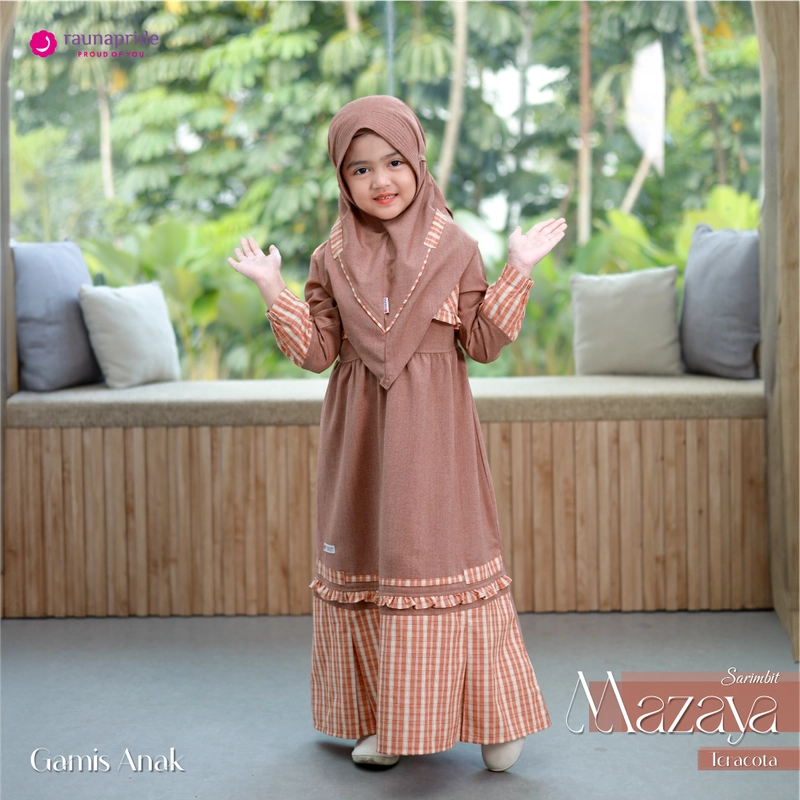 Product image RAUNAPRIDE OFFICIAL - SARIMBIT MAZAYA - TERACOTA XXL/18 GAMIS ANAK