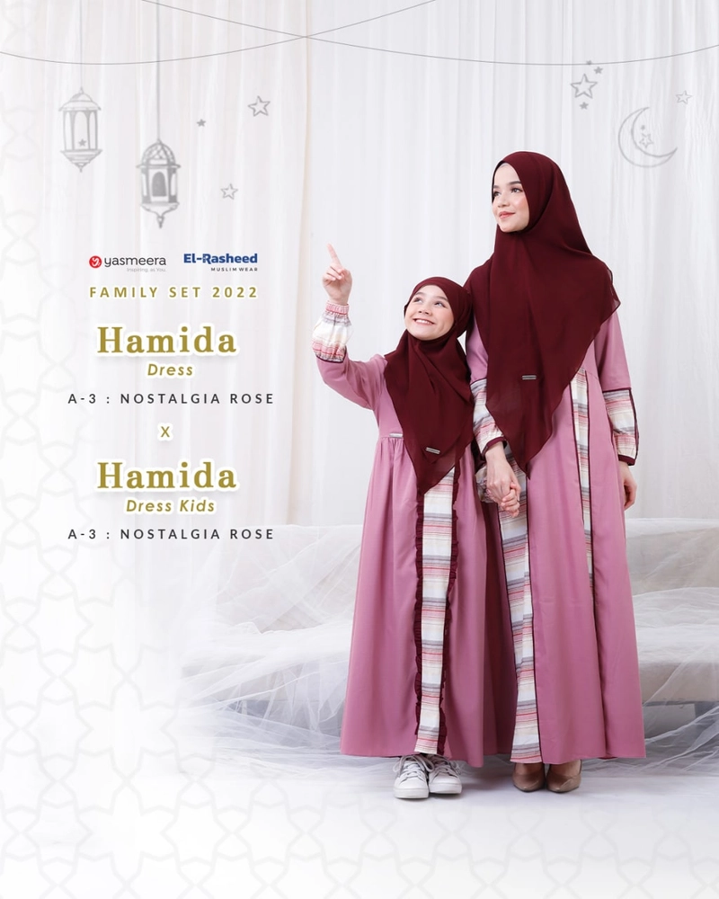 Product image Yasmeera Official - Gamis Hamida XL NOSTALGIA ROSE