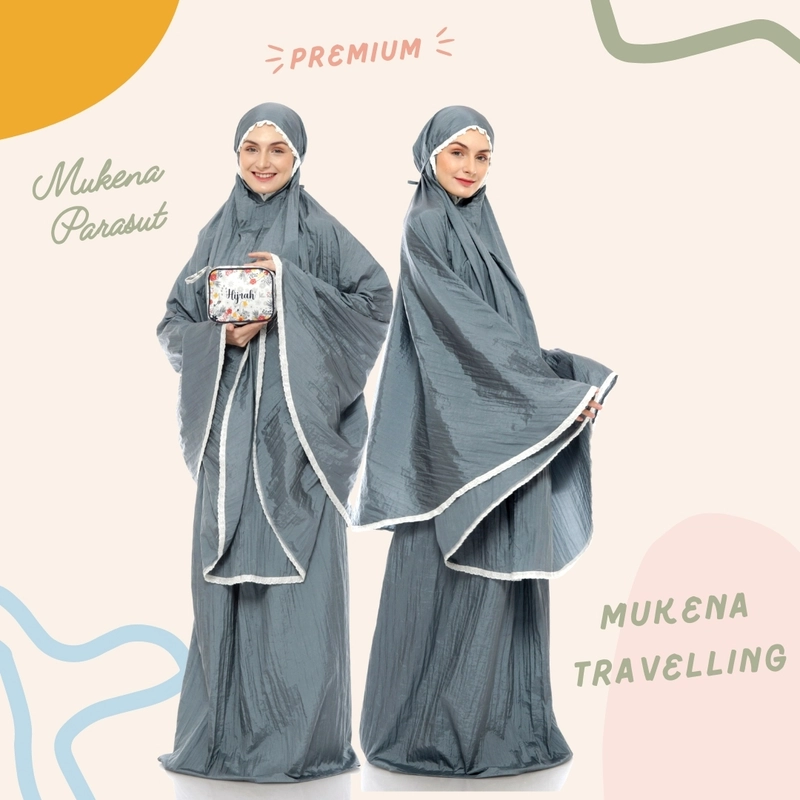 Product image Leika - Mukena Parasut Travelling RECOMENDED All Size Abu
