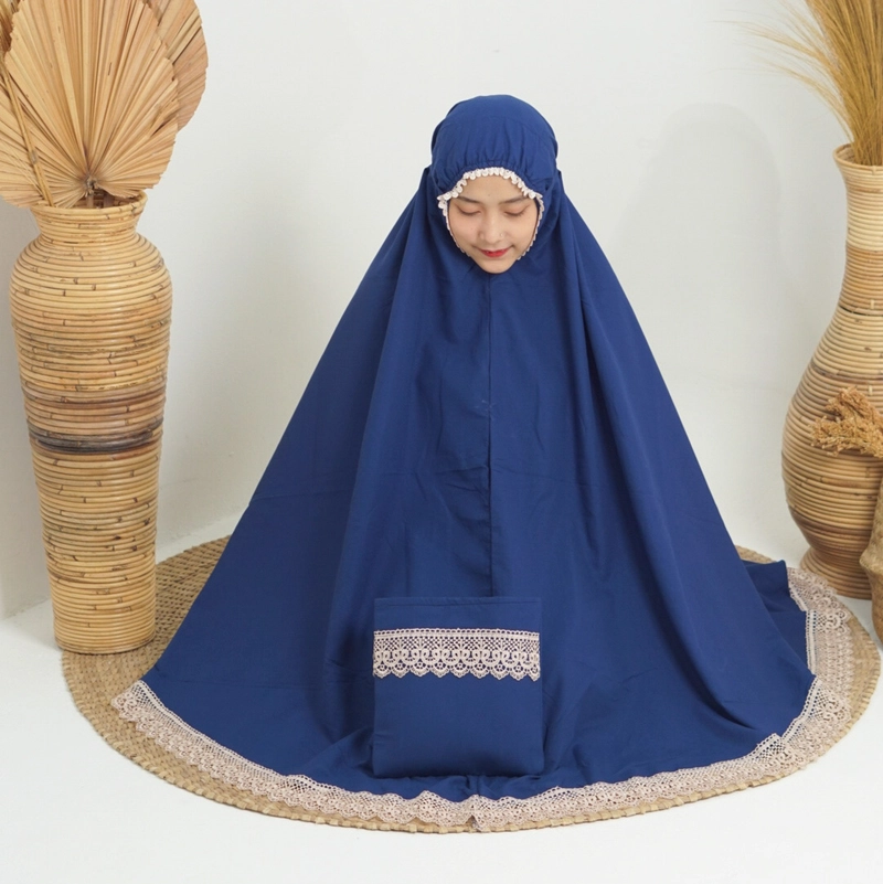 Teeca - Mukena Dewasa 2in1 Daily Nuha Series Semi Jumbo Navy