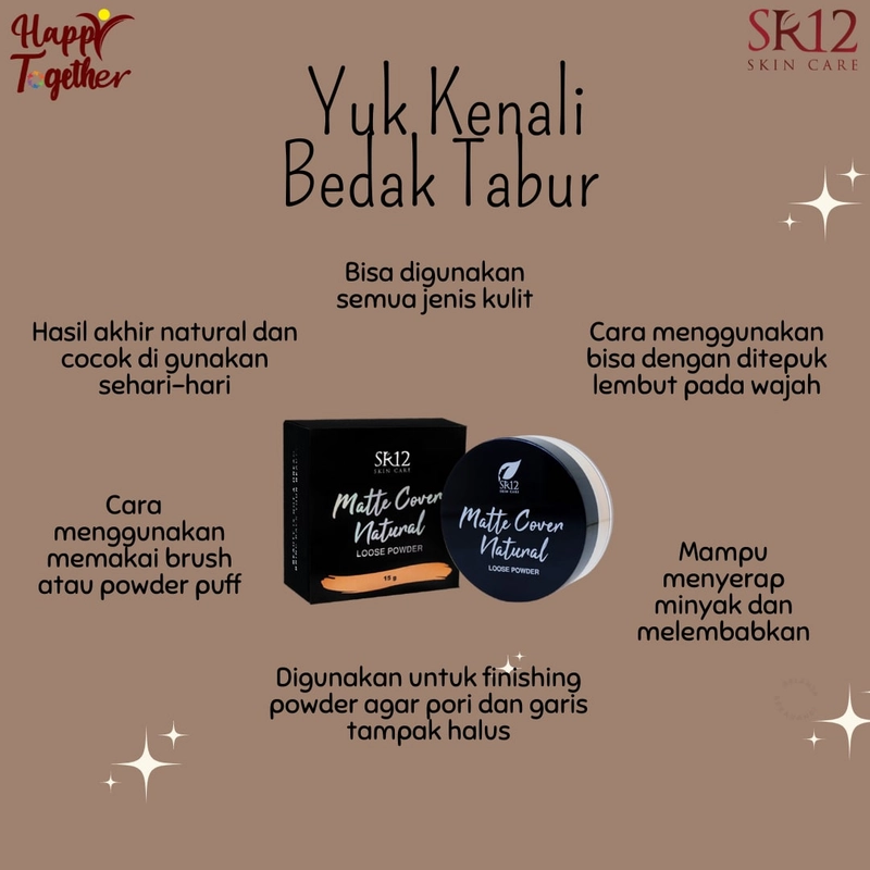 Product image SR12 Loose Powder SPF 20 Tahan Lama Full Coverage Dan Flawless Finished 15 gr Loose Powder Natural